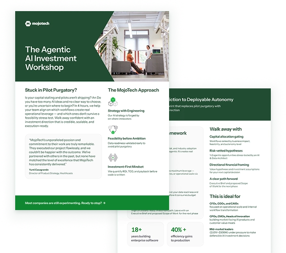 The AI Investment Workshop Fact Sheet preview